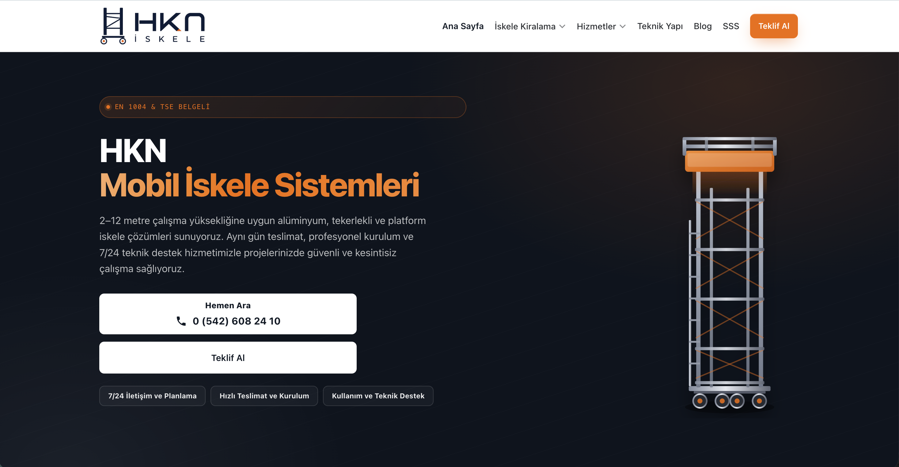 HKN İskele web sitesi