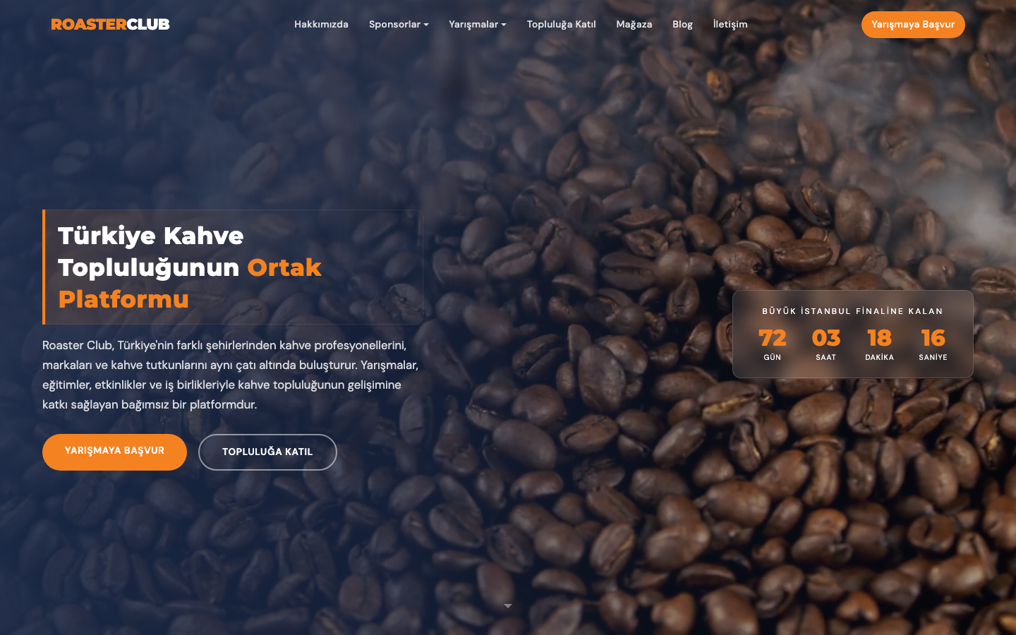 Roaster Club web sitesi